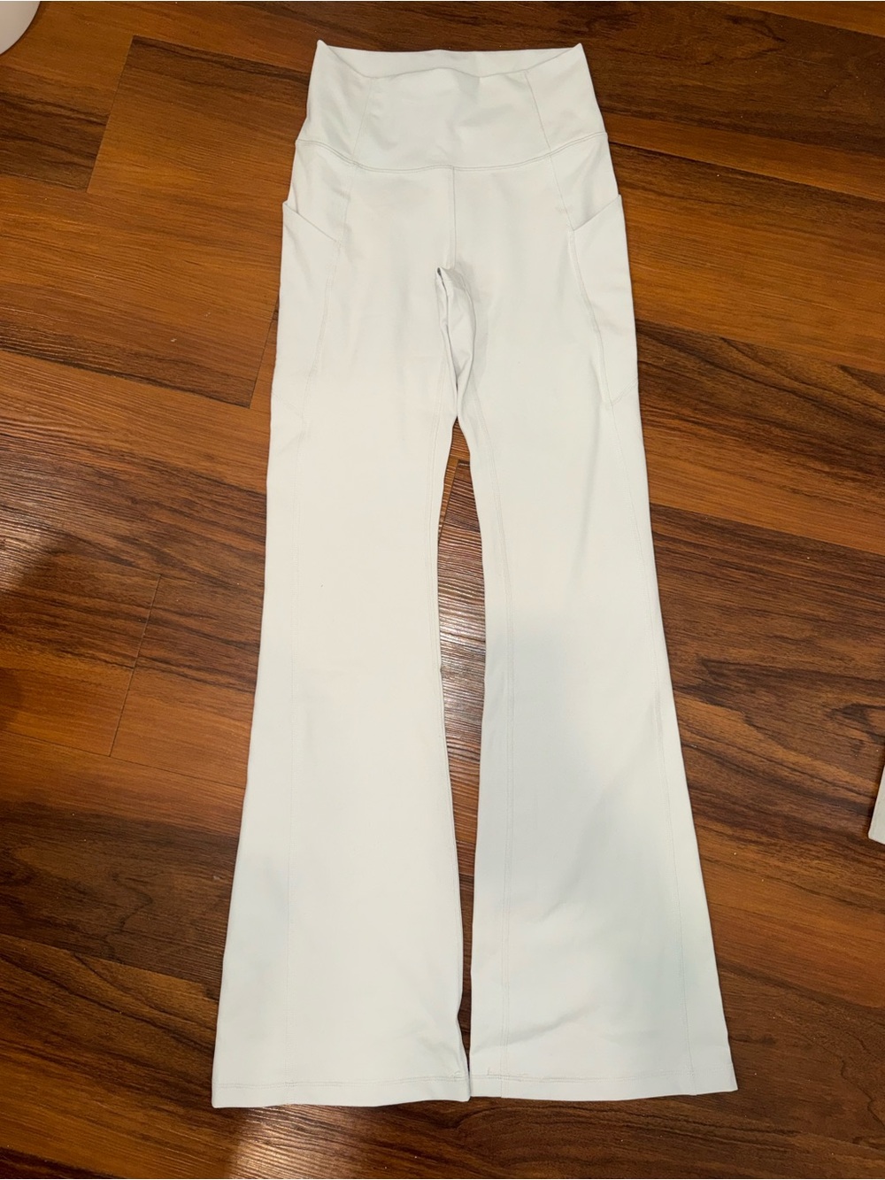 Fabletics High-Waist Off-White Flare Yoga Pants
